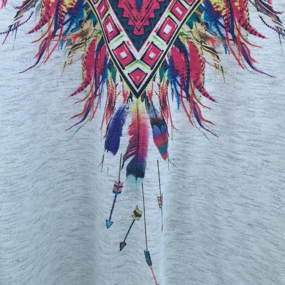 Phil Love brand Sleeveless Dress Ladies size XL- Boho Feather print - Picture 3 of 9